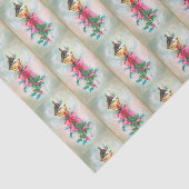 Vintage kerstlampje Veerlingweefsel Tissuepapier (Detail)