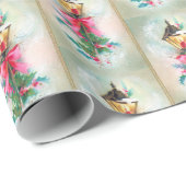 Vintage kerstlamppatroonplaat cadeaupapier (Rol Hoek)