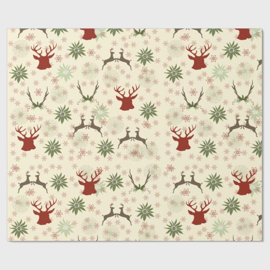 Vintage Kerstland Cadeaupapier (Vlak)