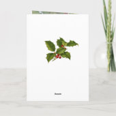 Vintage Kerstland Woodland Dieren Inspirerend Feestdagen Kaart (Achterkant)