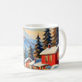vintage kerstlandschap mok  (Voorkant rechts)