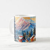 vintage kerstlandschap mok  (Voorkant links)