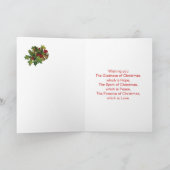 Vintage kerstliederen, Santa en Angels Kaart (Binnen)