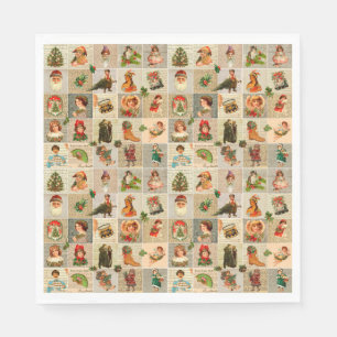Vintage-kerstluiers Servetten