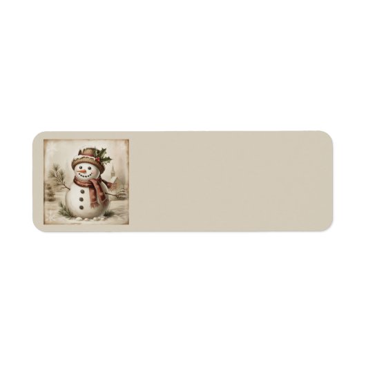 Vintage Kerstman Adreslabels Etiket (Voorkant)