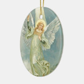 Vintage kerstman Angel Fine Art Keramisch Ornament (Links)