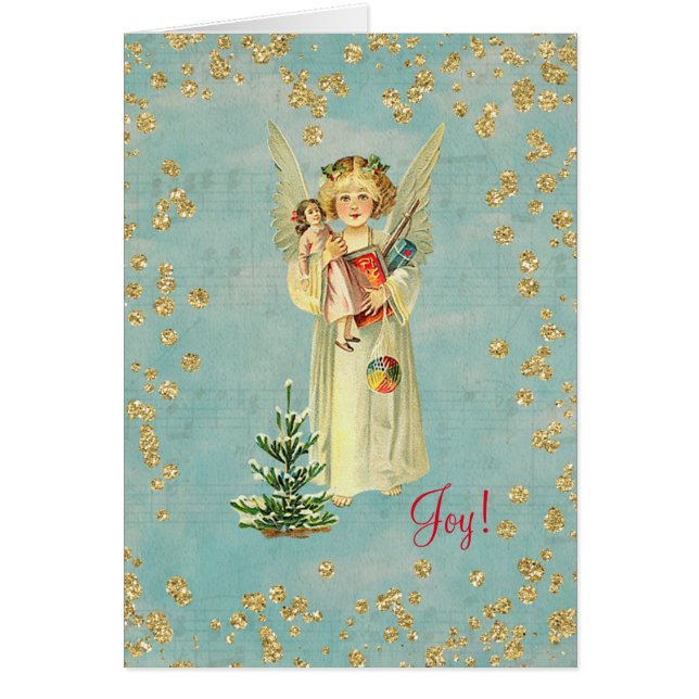 Vintage Kerstman Angel Joy! (Voorkant)