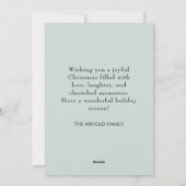 Vintage Kerstman Blauw Goud Feestdagenkaart (Achterkant)