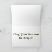 Vintage Kerstman Claus prettige feestdagen (Binnen)