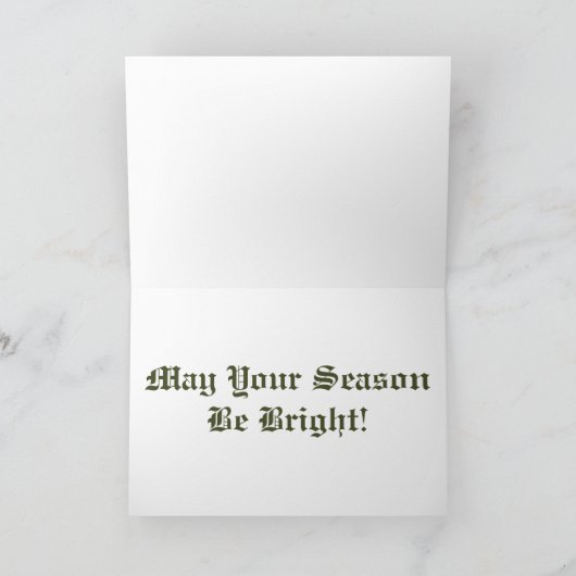 Vintage Kerstman Claus prettige feestdagen (Binnen)