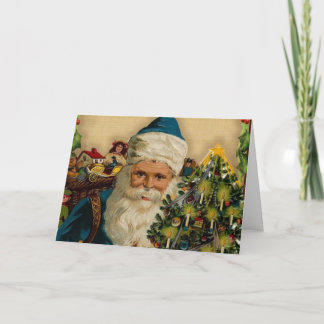 Vintage Kerstman Claus prettige feestdagen