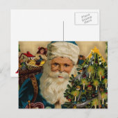Vintage Kerstman Claus prettige feestdagen (Voorkant / Achterkant)