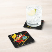 Vintage Kerstman en Sleigh Onderzetters (Rechterzijde)