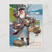 vintage kerstman feestelijk briefkaart (Voorkant)