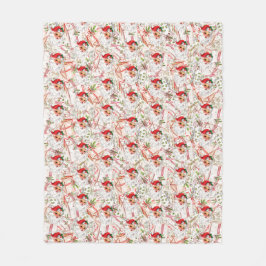 Vintage Kerstman Fleece Deken