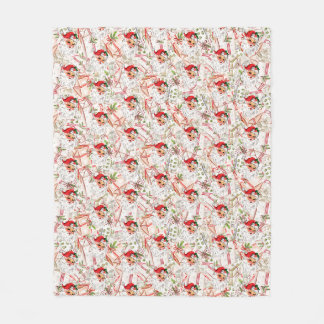 Vintage Kerstman Fleece Deken
