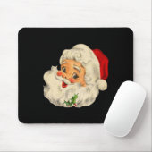 Vintage Kerstman gezicht Fun Oude Mode Muismat (Met muis)