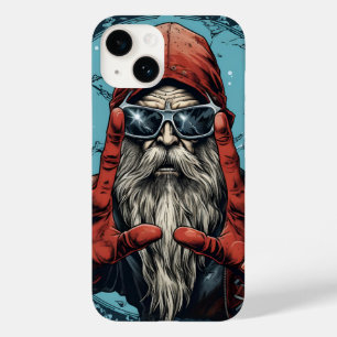 Vintage Kerstman Heavy Metal Rock en Roll Case-Mate iPhone 14 Hoesje