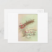 Vintage kerstman in Sleigh Feestdagenkaart (Voorkant / Achterkant)