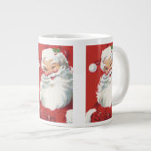Vintage Kerstman, Jolly en Winking Grote Koffiekop (Voorkant rechts)