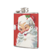 Vintage Kerstman, Jolly en Winking Heupfles (Links)