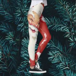 Vintage Kerstman, Jolly en Winking Leggings