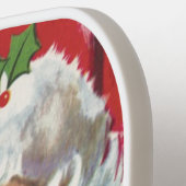 Vintage Kerstman, Jolly en Winking Pickleball Paddle (Links Detail)