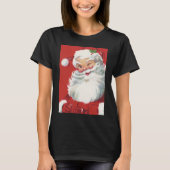 Vintage Kerstman, Jolly en Winking T-shirt (Voorkant)