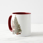 Vintage Kerstman & Kerstboom Mok (Voorkant links)