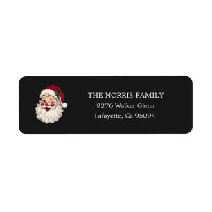 Vintage Kerstman Kerstlabel Etiket