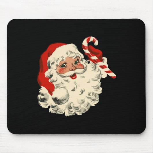 Vintage Kerstman Kerstman Gezicht Grappige Oude Mo Muismat (Voorkant)