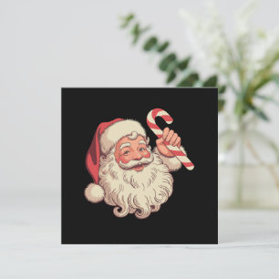 Vintage Kerstman Kerstmis Gezicht Grappige Oude  Feestdagenkaart