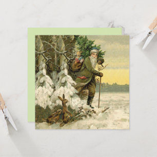 Vintage Kerstman Kerstmis Victoriaans Vakantie Boo