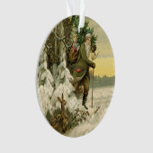 Vintage Kerstman Kerstmis Victoriaans Vakantie Boo Ornament (voorkant)