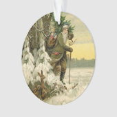 Vintage Kerstman Kerstmis Victoriaans Vakantie Boo Ornament (voorkant)