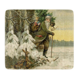 Vintage Kerstman Kerstmis Victoriaans Vakantie Boo Snijplank