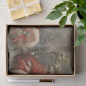 Vintage Kerstman met cadeaus Tissuepapier (Geschenk)