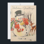Vintage kerstman met cadeautjes voor bier feestdagenkaart<br><div class="desc">Vintage kerstman met cadeautjes voor de feestdag.</div>