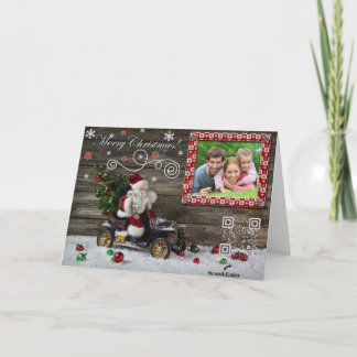 Vintage Kerstman met de kaart van de de muziekfoto