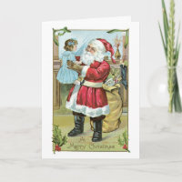 Vintage Kerstman met Kind