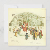 Vintage Kerstman met kinderen Feestdagenkaart (Voorkant)