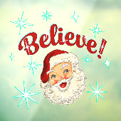 Vintage Kerstman No 6 Raamsticker (Vel 3)