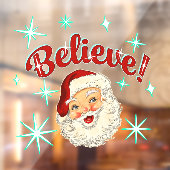 Vintage Kerstman No 6 Raamsticker (Vel 2)