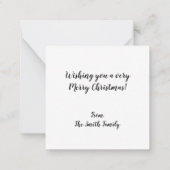 Vintage Kerstman Notitiekaartje (Achterkant)