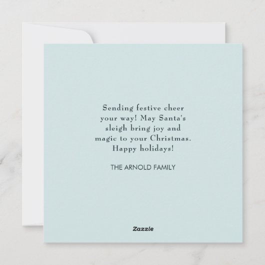 Vintage Kerstman pastel Feestdagenkaart (Achterkant)