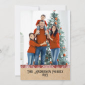 Vintage Kerstman Sinterklaas Foto Vakantie Feestdagenkaart (Achterkant)