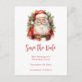 Vintage Kerstman Smiling Aankondigingskaart (Voorkant)