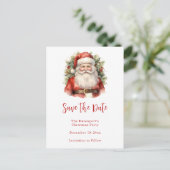 Vintage Kerstman Smiling Aankondigingskaart (Staand voorkant)