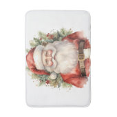 Vintage Kerstman Smiling Badmat (Voorkant Verticaal)