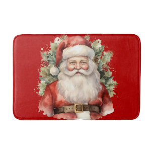 Vintage Kerstman Smiling Badmat